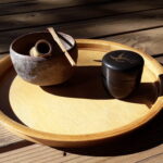 Utensils set for the tea ceremony.